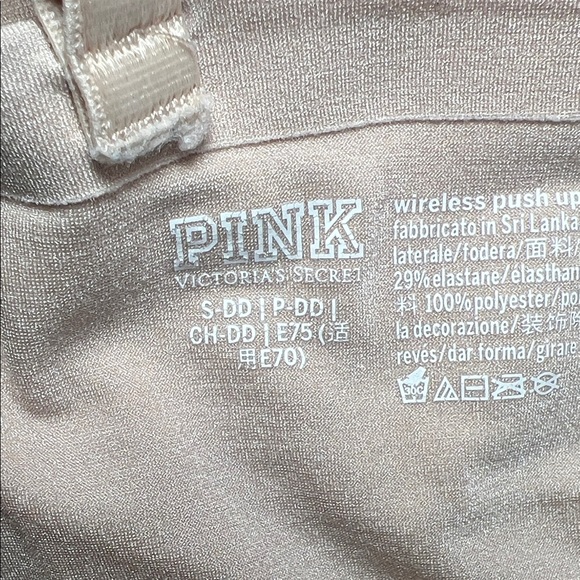 PINK Victoria's Secret Nude Wireless Push Up Bra S-DD - Picture 2 of 10
